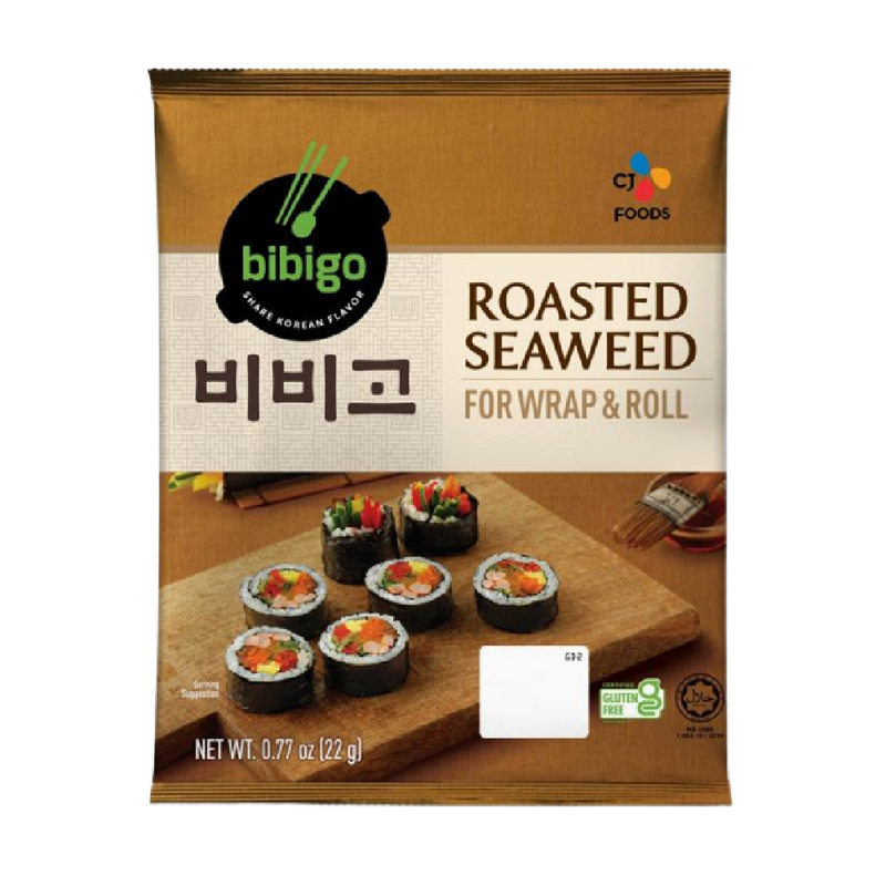 CJ BIBIGO Roasted Nori for Gimbap (10 Sheets) 22g