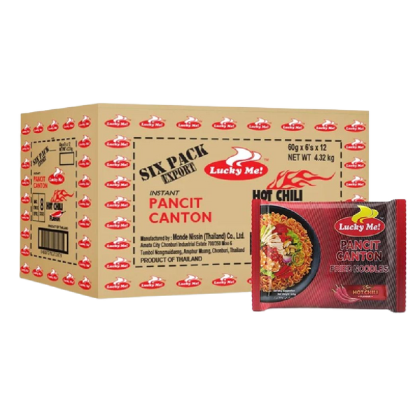 LUCKY ME Pancit Canton - 핫 칠리 60g (케이스 24)