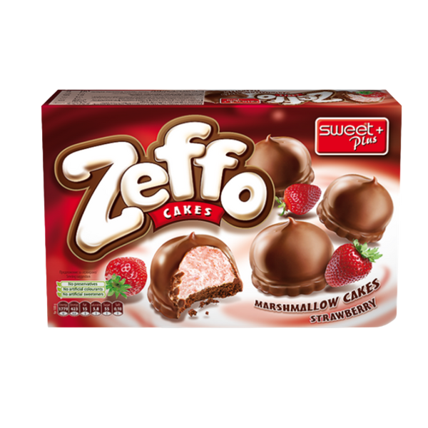 SWEET PLUS Zeffo Marshmallow Cakes with Strawberry 150g - Longdan Official