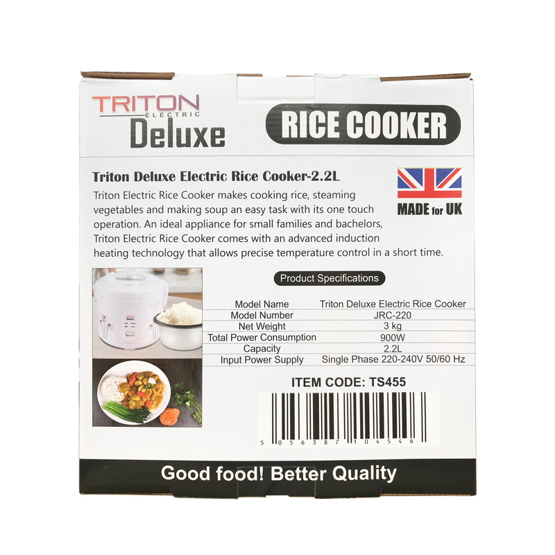 TRITON Deluxe Electric Rice Cooker - 2.2L - Longdan Official