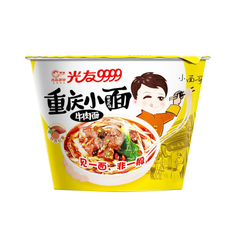 GUANG YOU Chongqing Bowl Instant Noodle-Beef 105g - Longdan Official