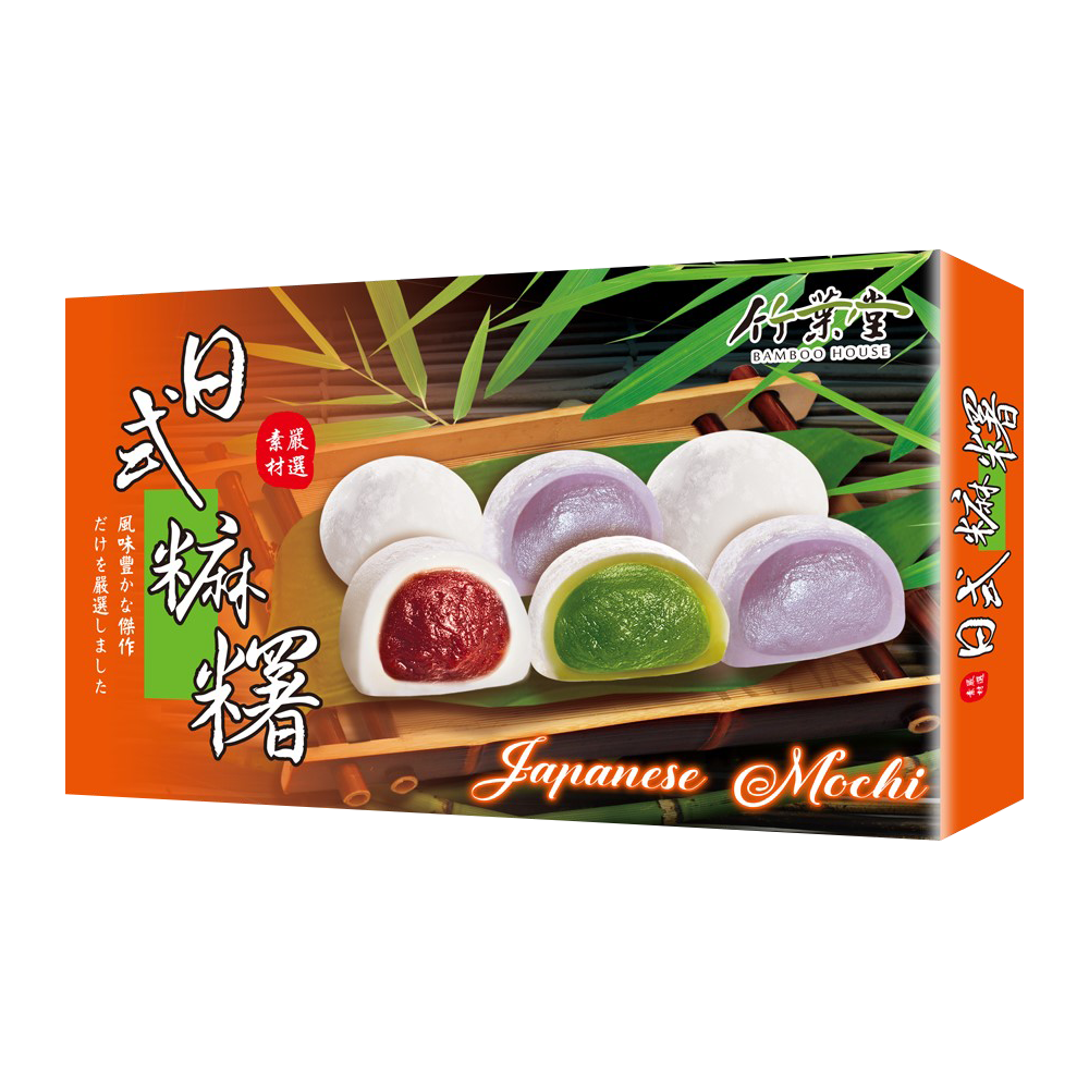 Bamboo House Mixed Flavor Of Japanese Style Mochi (Red Bean,Matcha, Taro) 450G - Longdan Official