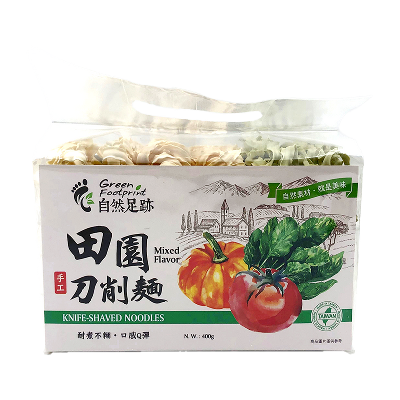 Green Footprint - Knife Shaved Noodles (Mix Flavour) 400g - Longdan Official