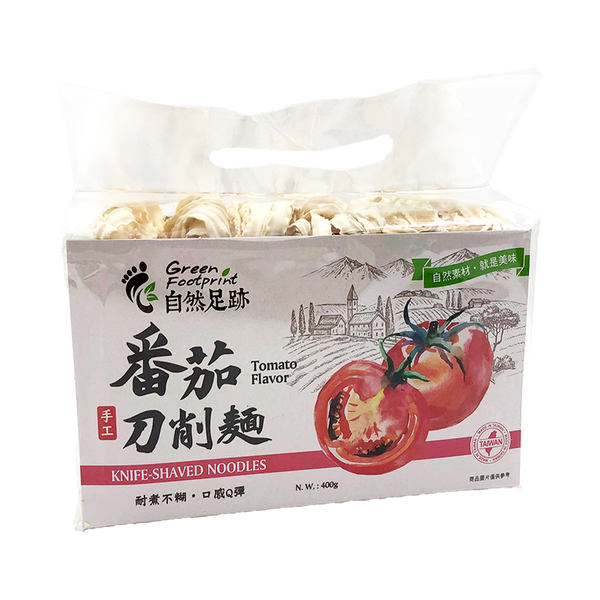 Green Footprint - Knife Shaved Noodles (Tomato Flavour) 400g - Longdan Official