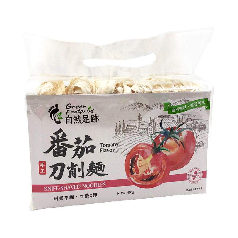 Green Footprint - Knife Shaved Noodles (Tomato Flavour) 400g - Longdan Official