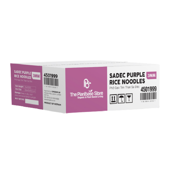 The Plantbase Store Sadec Purple Rice Noodles 3mm 350g (Case 25)