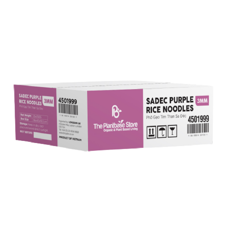 The Plantbase Store Sadec Purple Rice Noodles 3mm 350g (Case 25) - Longdan Official