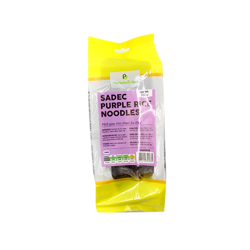 The Plantbase Store Sadec Purple Rice Noodles 3mm 350g - Longdan Official