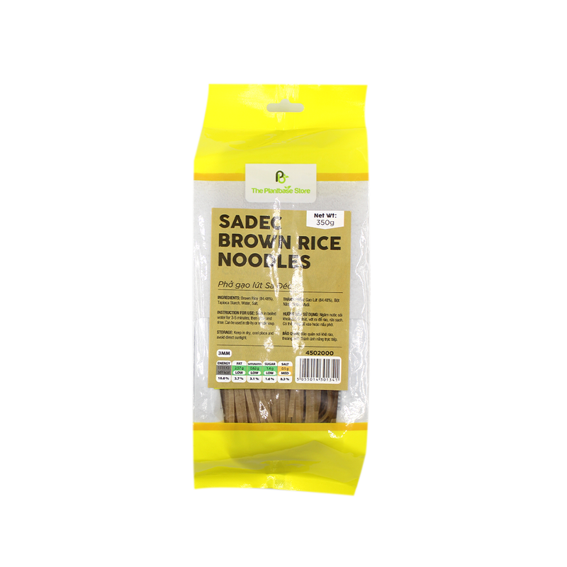 The Plantbase Store Sadec Brown Rice Noodles 3mm 350g - Longdan Official