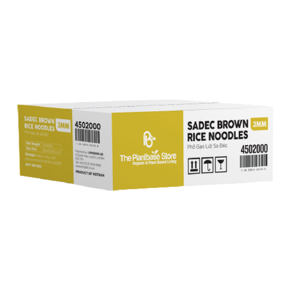 The Plantbase Store Sadec Brown Rice Noodles 3mm 350g (Case 25)