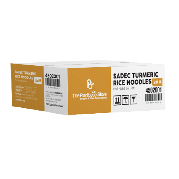 The Plantbase Store Sadec Turmeric Rice Noodles 3mm 350g (Case 25)