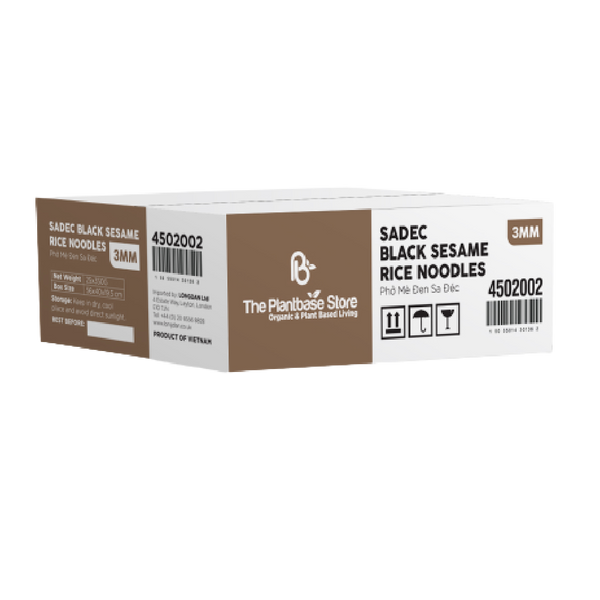 The Plantbase Store Sadec Black Sesame Rice Noodles 3mm 350g (Case 25)