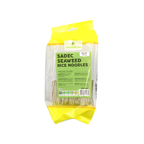 The Plantbase Store Sadec Seaweed Rice Noodles 3mm 350g - Longdan Official