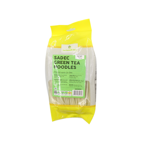 The Plantbase Store Sadec Green Tea Rice Noodles 3mm 350g - Longdan Official