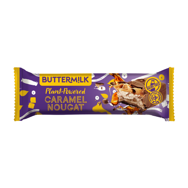 BUTTERMILK Plant Powered Caramel Nougat Snack Bar 50g - Longdan Official