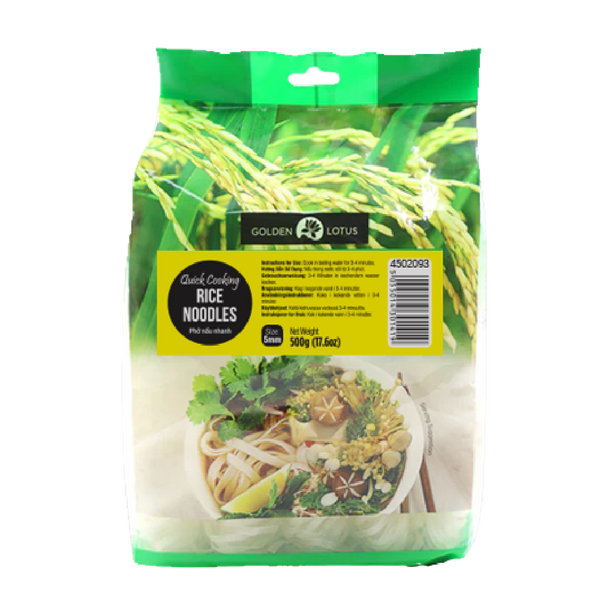Golden Lotus Quick Cooking Rice Noodles 5mm 500g (Case 20) - Longdan Official