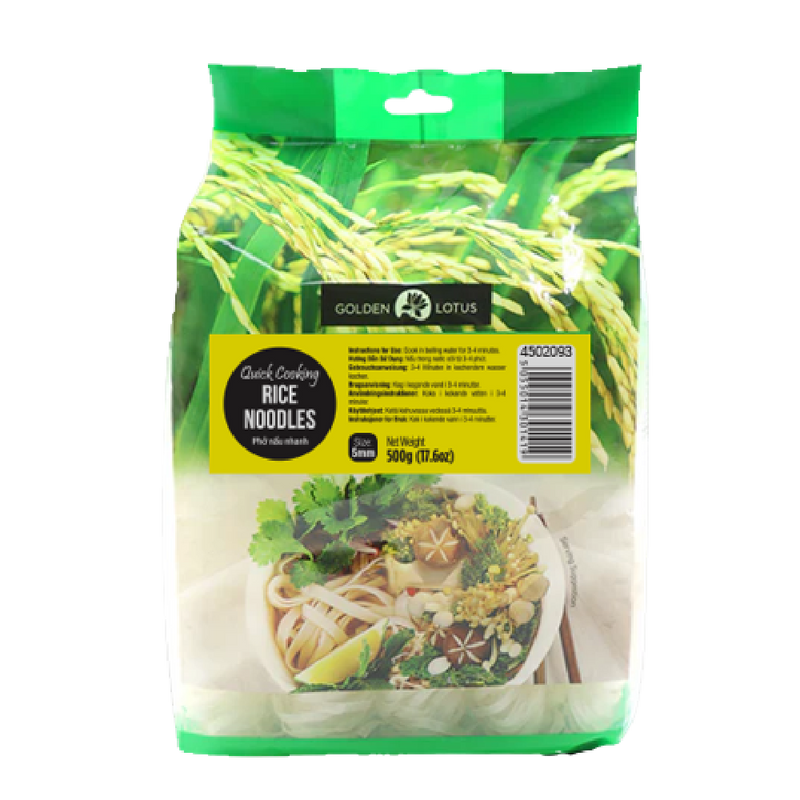 Golden Lotus Quick Cooking Rice Noodles 5mm 500g - Longdan Official