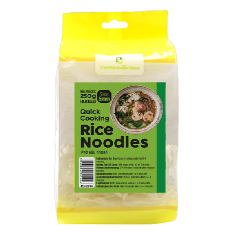 The Plantbase Store Quick Cooking Rice Noodles 5mm 250g - Longdan Official