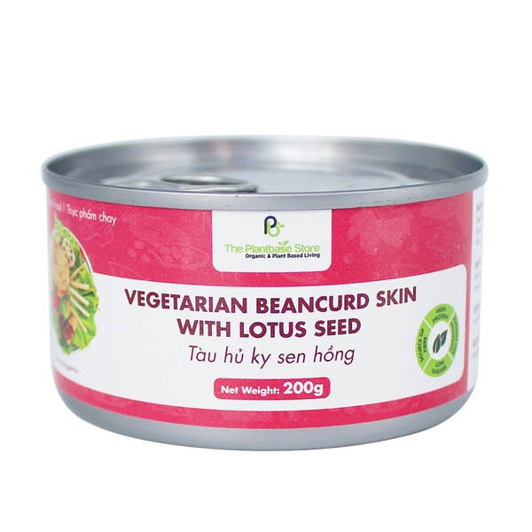 The Plantbase Store Canned Vegetarian Beancurd Skin With Lotus Seed 200g - Longdan Official