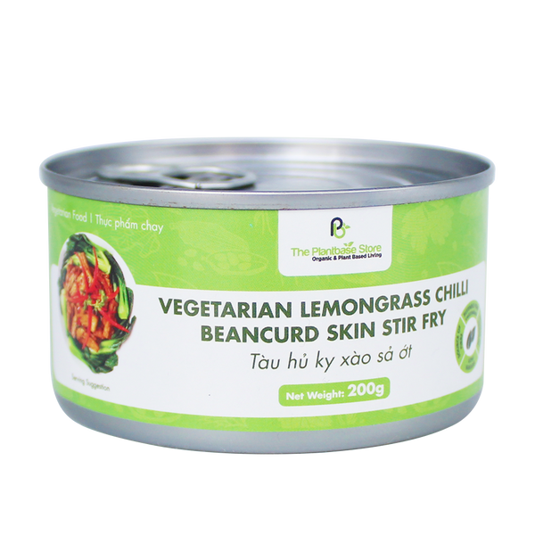The Plantbase Store Canned Vegetarian Lemongrass Chilli Beancurd Skin Stir Fry 200g