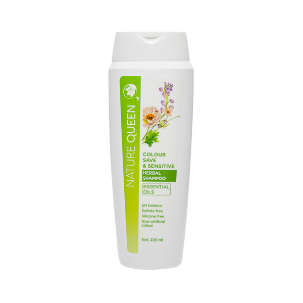 Nature Queen Colour Save & Sensitive Herbal Shampoo Essential Oil 220ml - Longdan Official