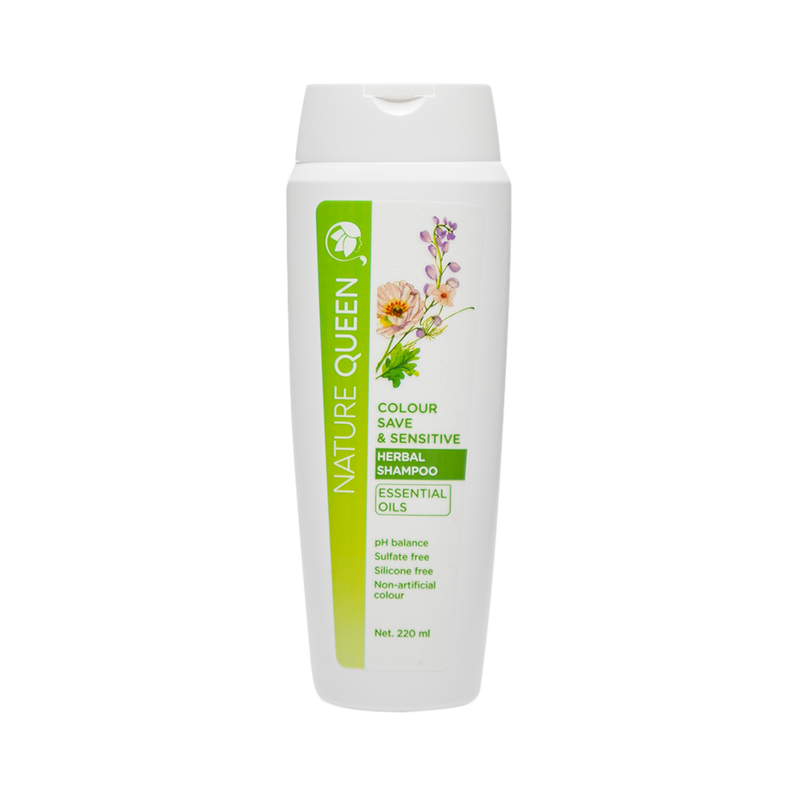 Nature Queen Colour Save & Sensitive Herbal Shampoo Essential Oil 220ml - Longdan Official