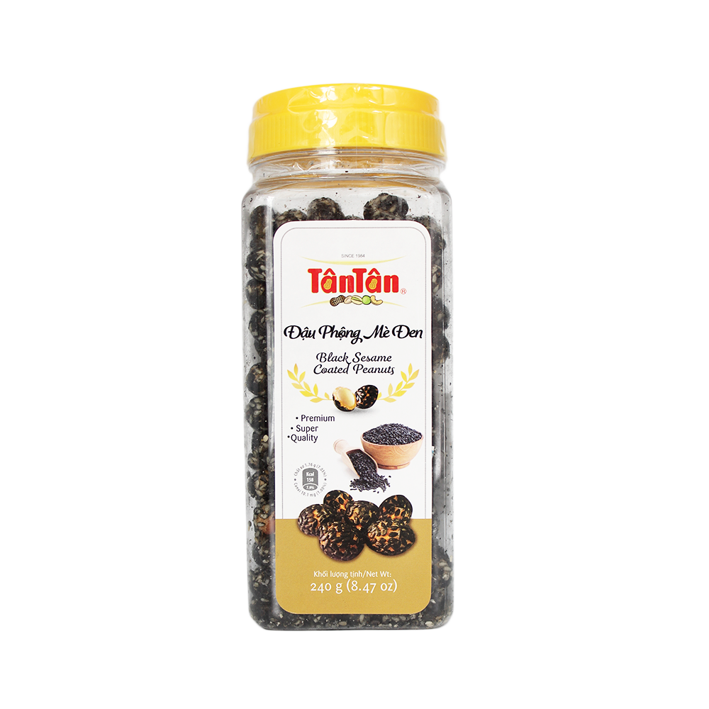 Tan Tan Black Sesame Coated Peanuts 240G - Longdan Official