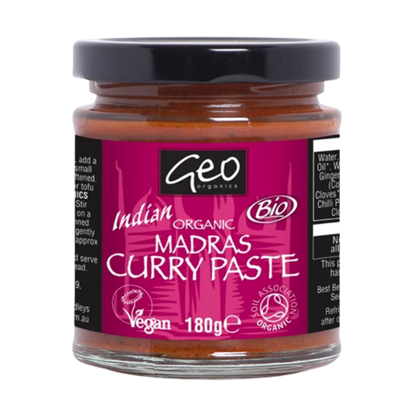 GEO ORGANICS Madras Curry Paste 180g - Longdan Official