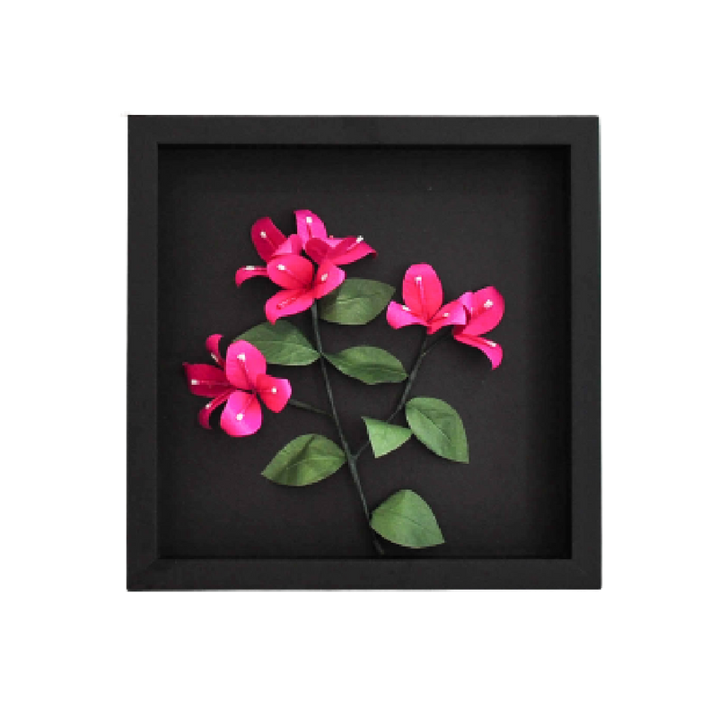 Paper Flowers Shadow Box 25x25 - Confetti - Longdan Official