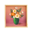 Paper Flowers Shadow Box 40x40 - Spring Vase (Acrylic-Painting) - Longdan Official