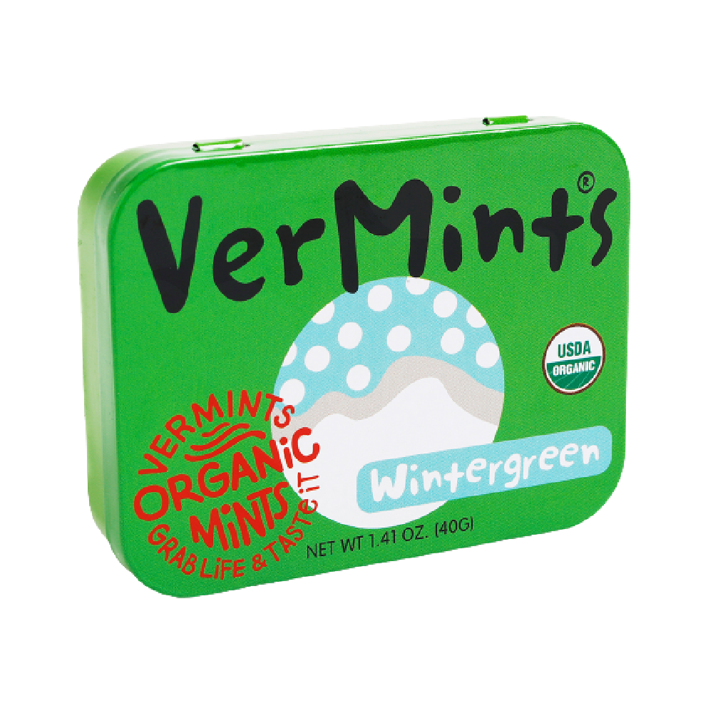 VERMINTS Organic Wintergreen Mints 40g
