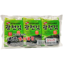 TAEPOONG Seasoned Seaweed Snacks Wasabi Flavour (3pcs) 12g