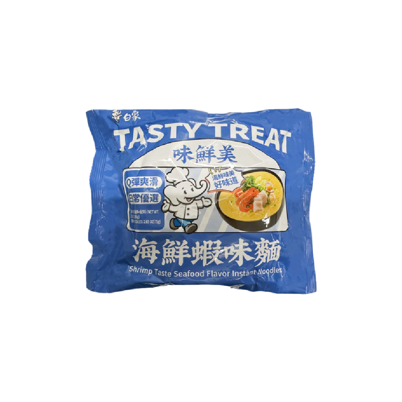 Baixiang Instant Noodles Shrimp Taste Seafood Flavour 86g