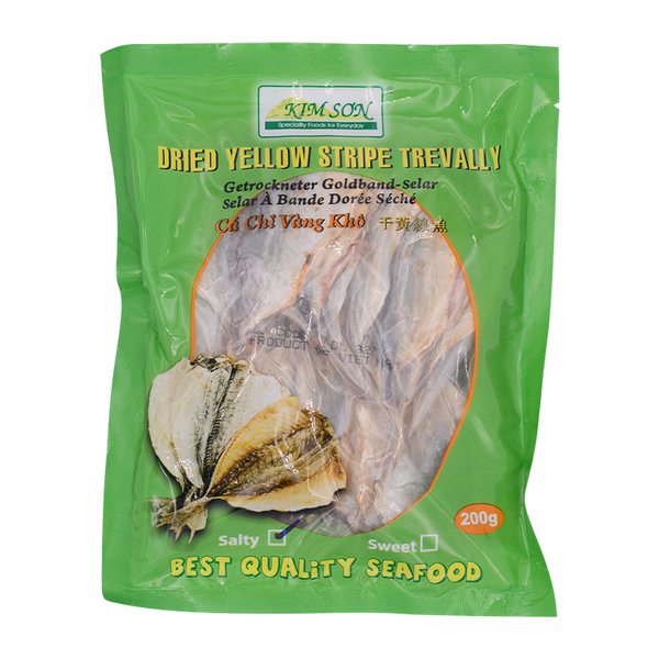 Dried Yellow Stripe Trevally Salty 200g (Frozen) - Longdan Online Supermarket