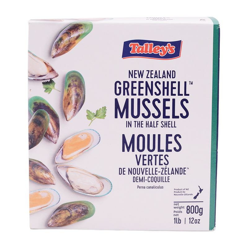 Talleys 1/2 Shell Green Lip Mussels 800g (Frozen) - Longdan Online Supermarket