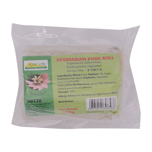 Kim Son Vegetarian Pork Roll 500g (Frozen) - Longdan Online Supermarket