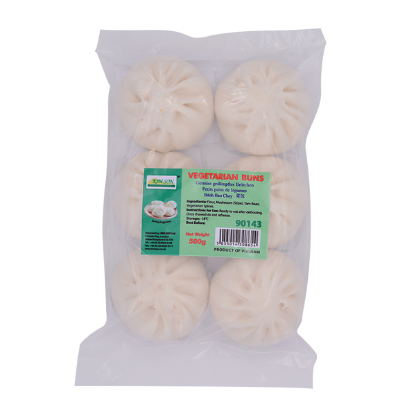 Vegetarian Steamed Bbq Pork Buns 500g (Frozen) - Longdan Online Supermarket