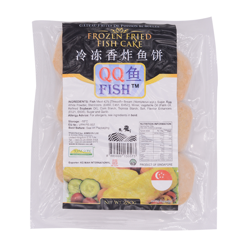 QQ Frozen Fried Fish Cake 250g (Frozen) - Longdan Online Supermarket
