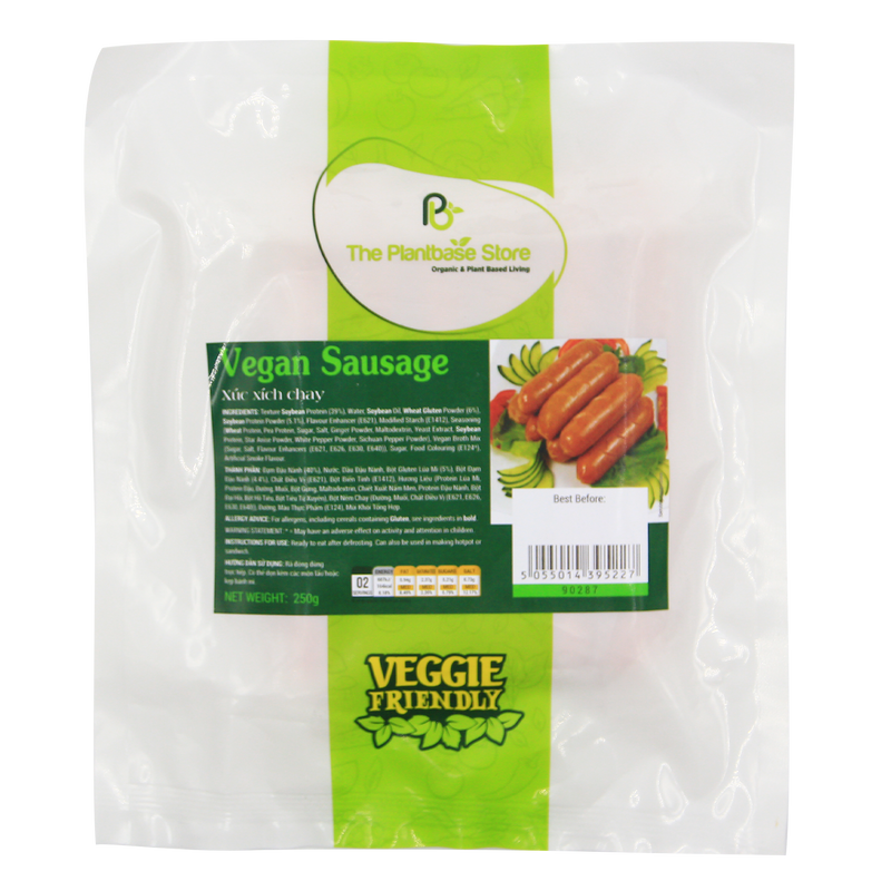 THE PLANTBASE STORE Vegan Sausage 250g (Frozen) - Longdan Official Online Store