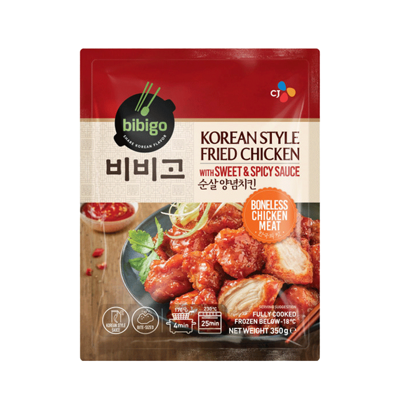 CJ Bibigo Korean Fried Chicken with Sweet & Spicy Sauce 350g (Frozen) - Longdan Official