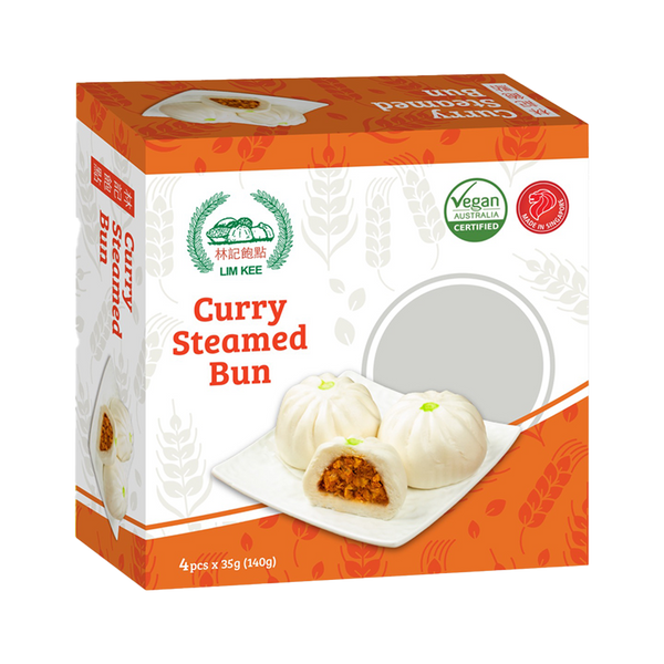 LIM KEE Veg Curry Steamed Buns (4pcs) 140g - Longdan Official