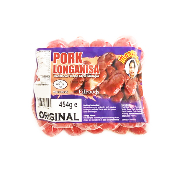 MANDHEY'S MANYAMAN Pork Longanisa Original - Regular 454g - Longdan Official