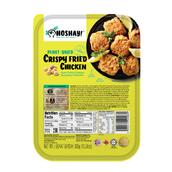 HOSHAY Plantbased Crispy Fried Chicken (6pcs) 300g (Frozen) - Longdan Official