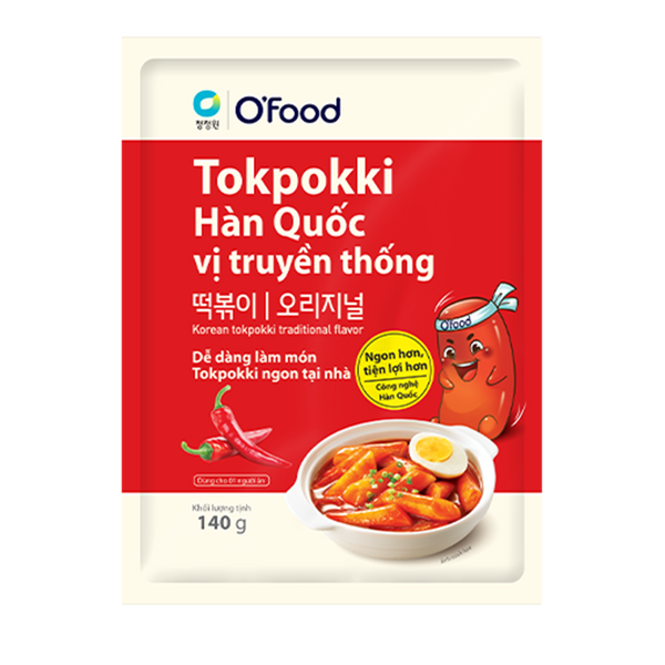O'Food Korean Tokpokki Traditional Flavor 140g - Longdan Official Online Store