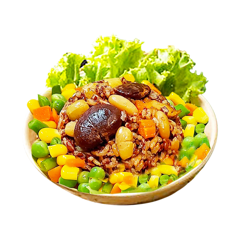 The Plantbase Store Canned Vegetarian Brown Rice With Lotus Seed 200g (Case 12) - Longdan Official