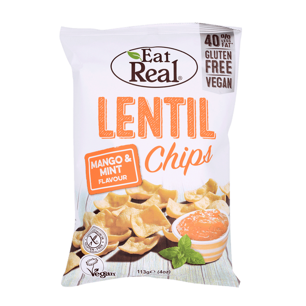 EAT REAL Lentil Chips Mango & Mint 113g - Longdan Online Supermarket