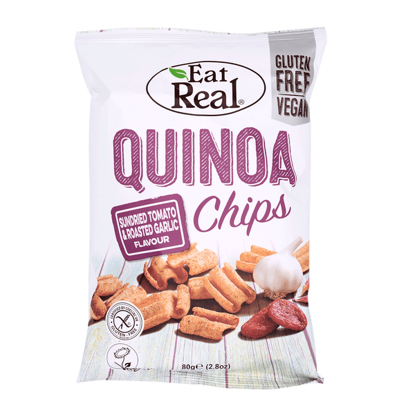 EAT REAL Quinoa Chips Tomato & Garlic 80g - Longdan Online Supermarket