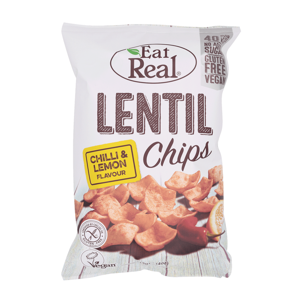 EAT REAL Lentil Chips Chilli Lemon 113g - Longdan Online Supermarket