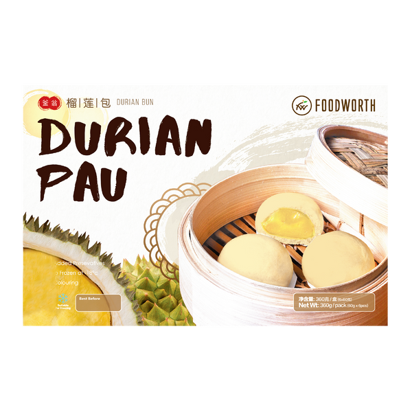 FOODWORTH Durian Bun 360g (Frozen) - Longdan Official Online Store