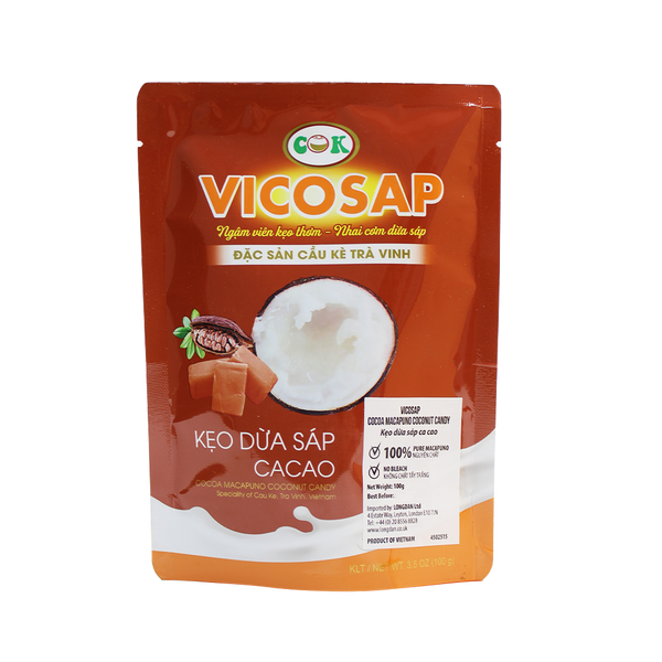 Vicosap Cocoa Macapuno Coconut Candy 100g - Longdan Official